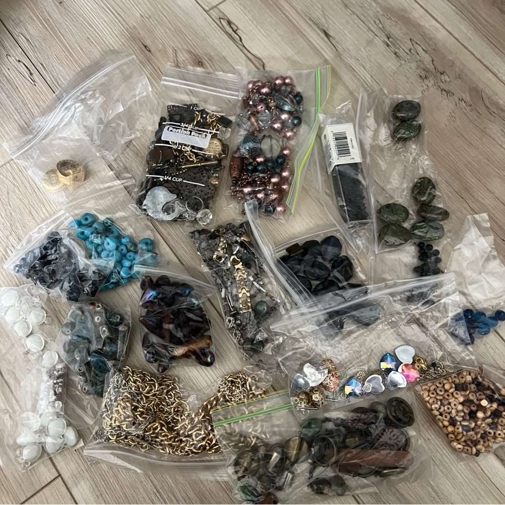 Large lot of beads and broken jewelry